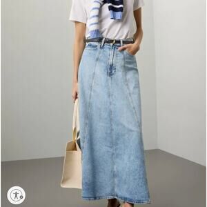 Joe's Jeans Denim Maxi Skirt SIZE 30 Full A-Line Jean Western Rigid Country $218